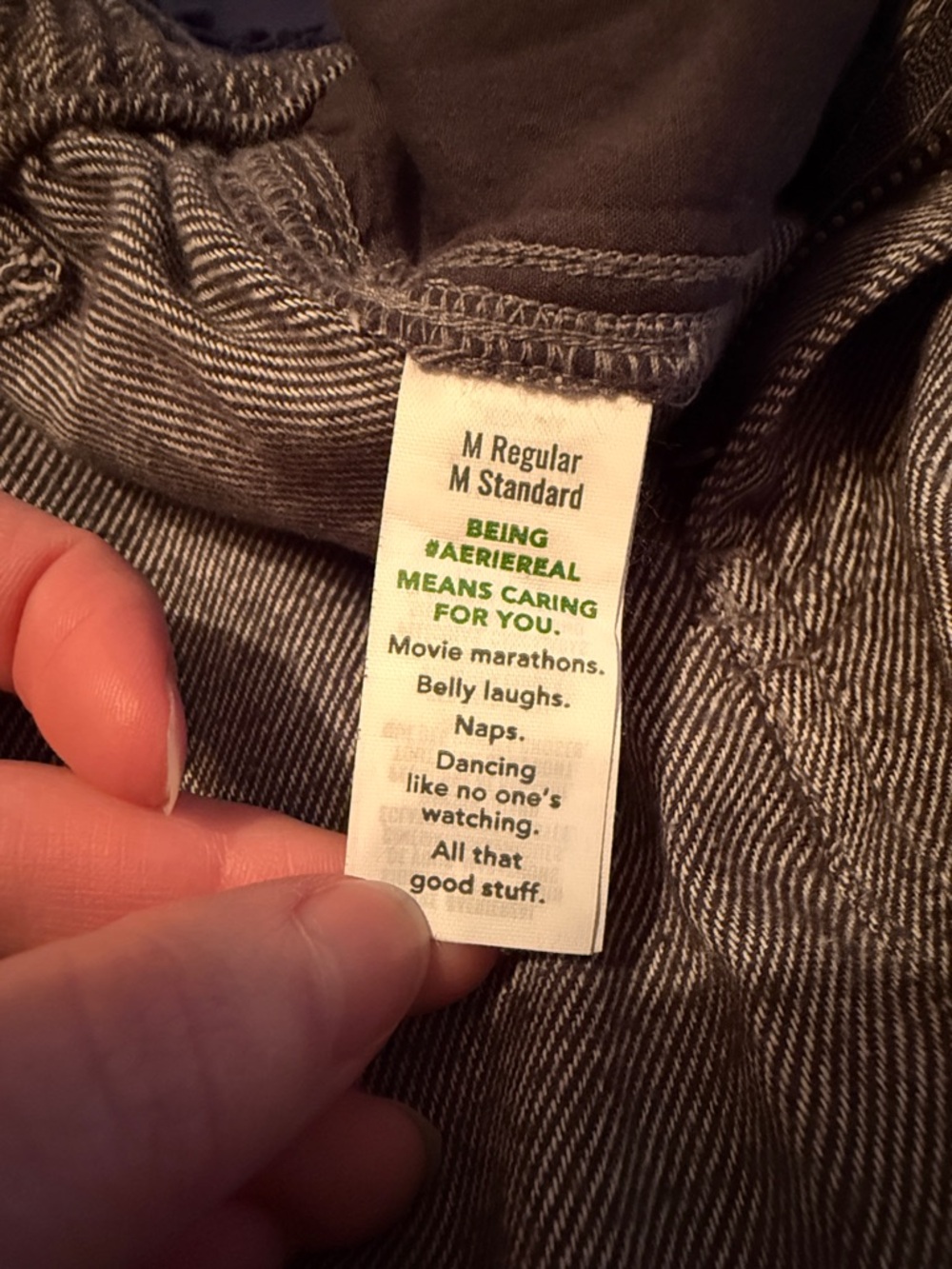 aerie Relaxed Wide Leg Trouser Pants in Heathered Gray - Picture 5 of 6